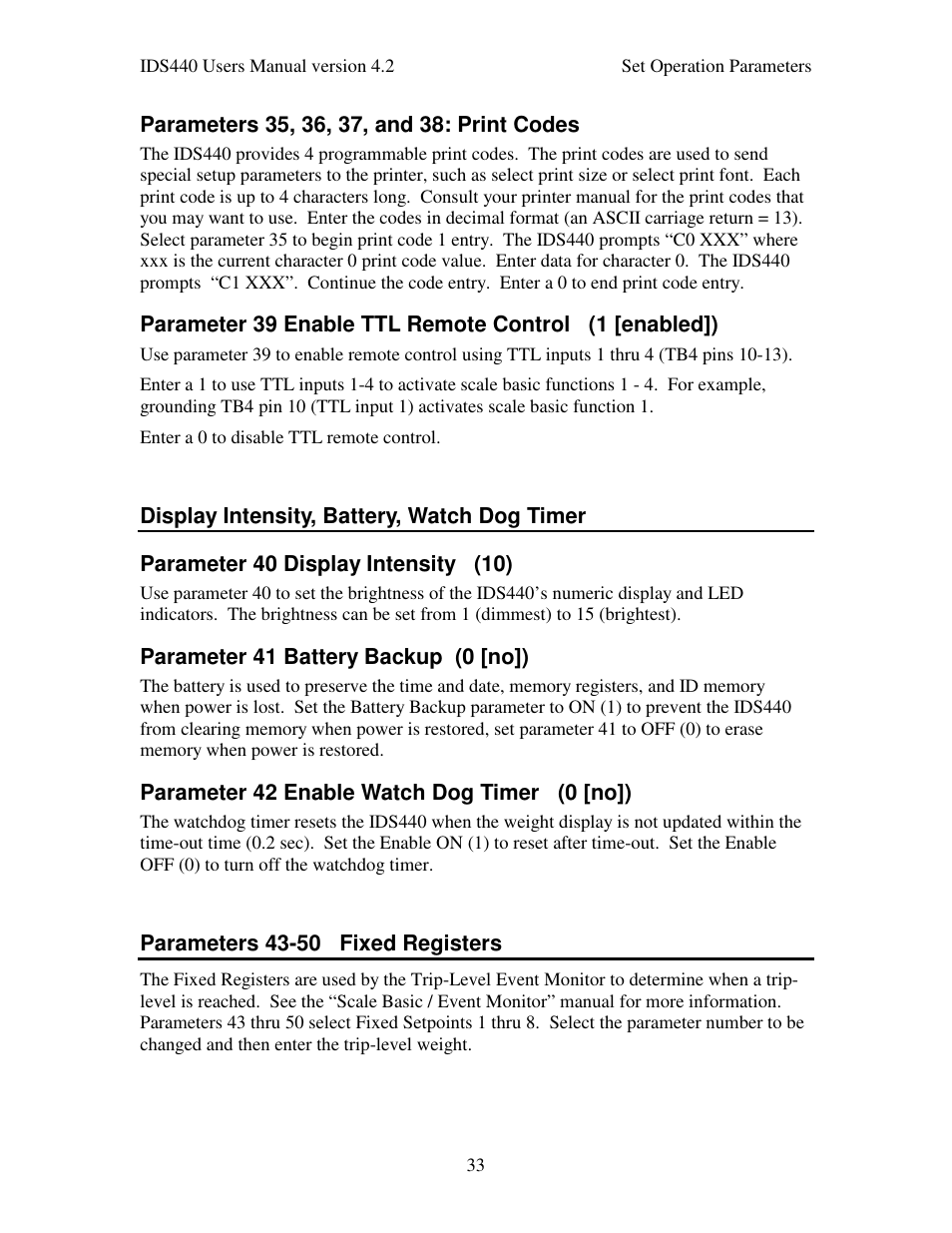 Industrial Data Systems IDS 440 User Manual | Page 37 / 65