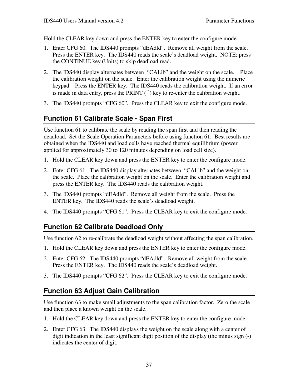 Industrial Data Systems IDS 440 User Manual | Page 41 / 65