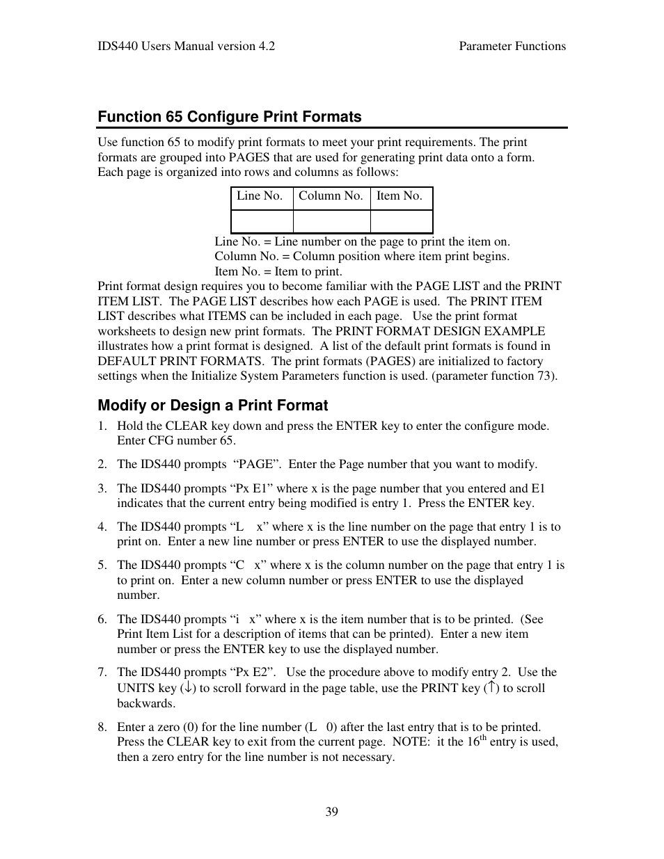 Industrial Data Systems IDS 440 User Manual | Page 43 / 65