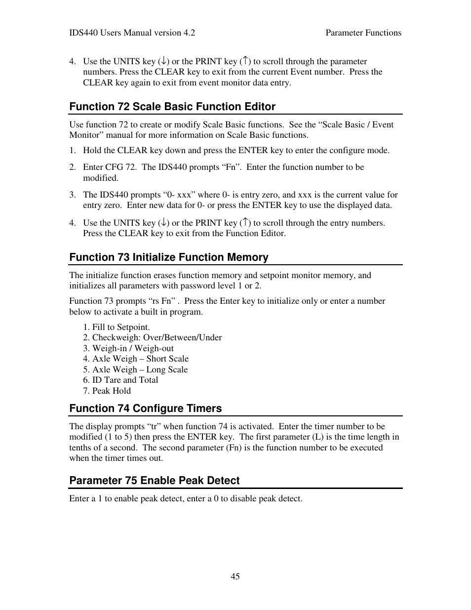 Industrial Data Systems IDS 440 User Manual | Page 49 / 65