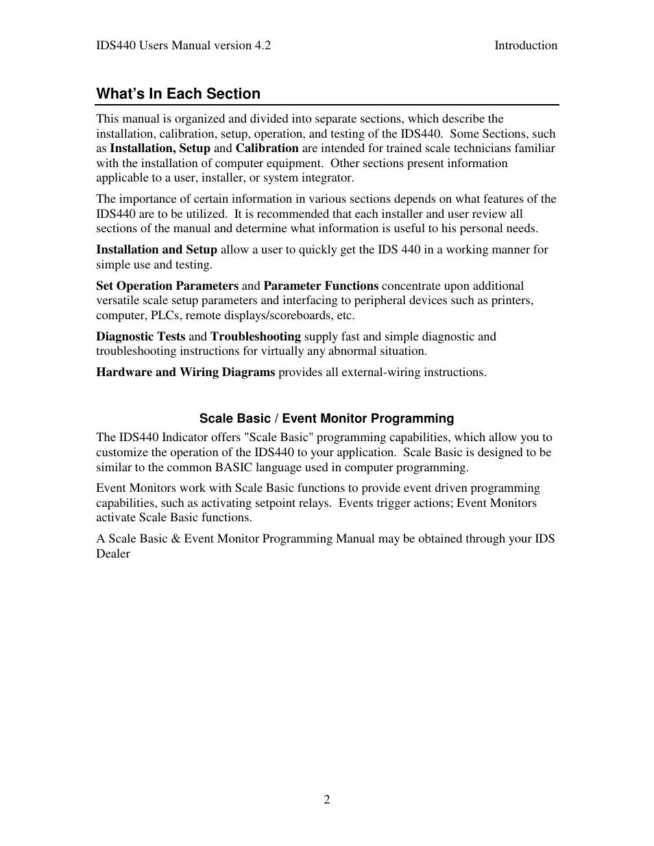 Industrial Data Systems IDS 440 User Manual | Page 6 / 65