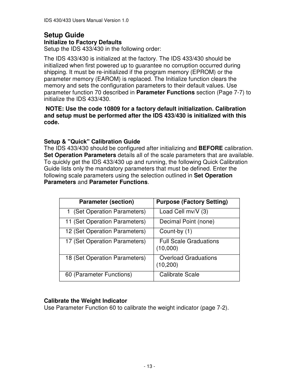 Industrial Data Systems IDS 430 User Manual | Page 13 / 67