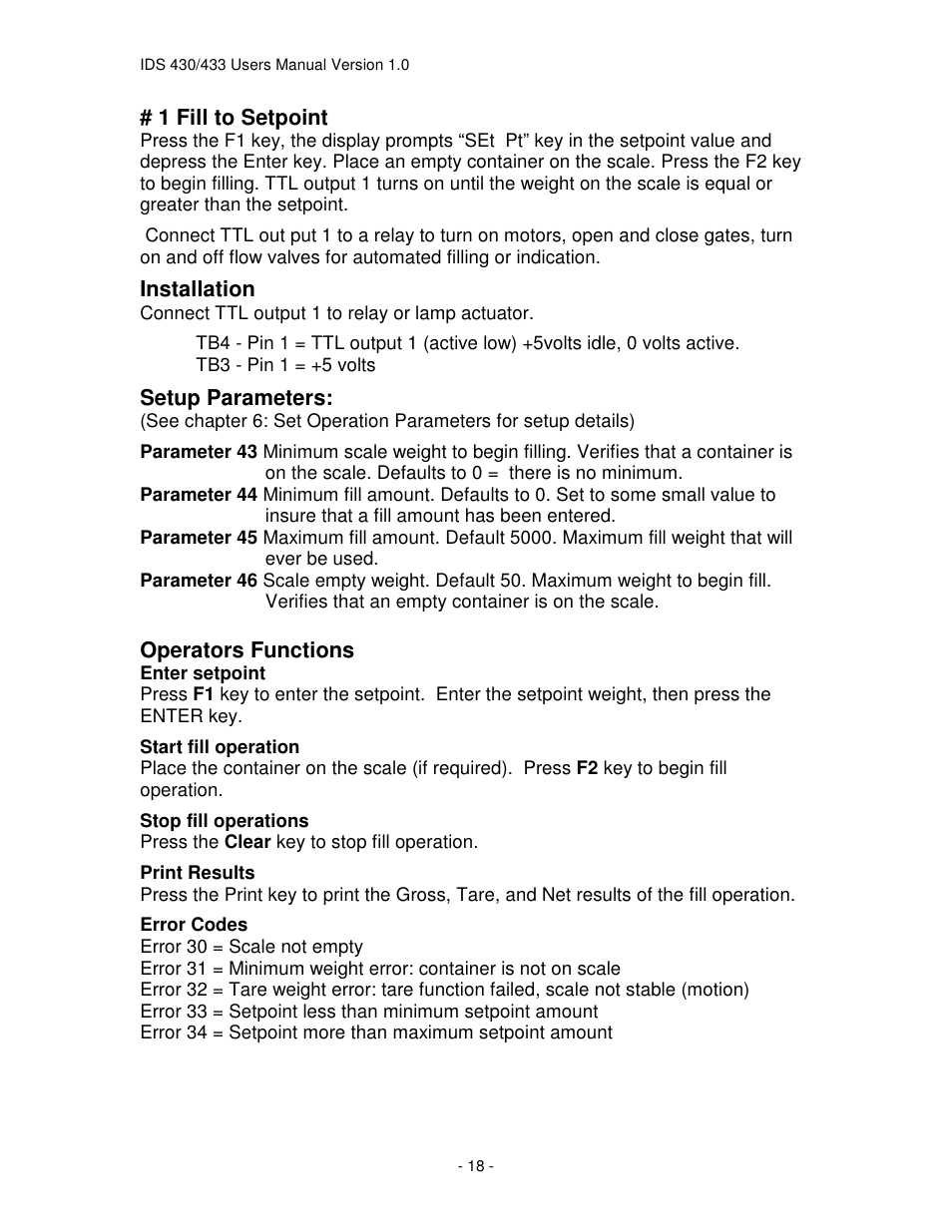 Industrial Data Systems IDS 430 User Manual | Page 18 / 67