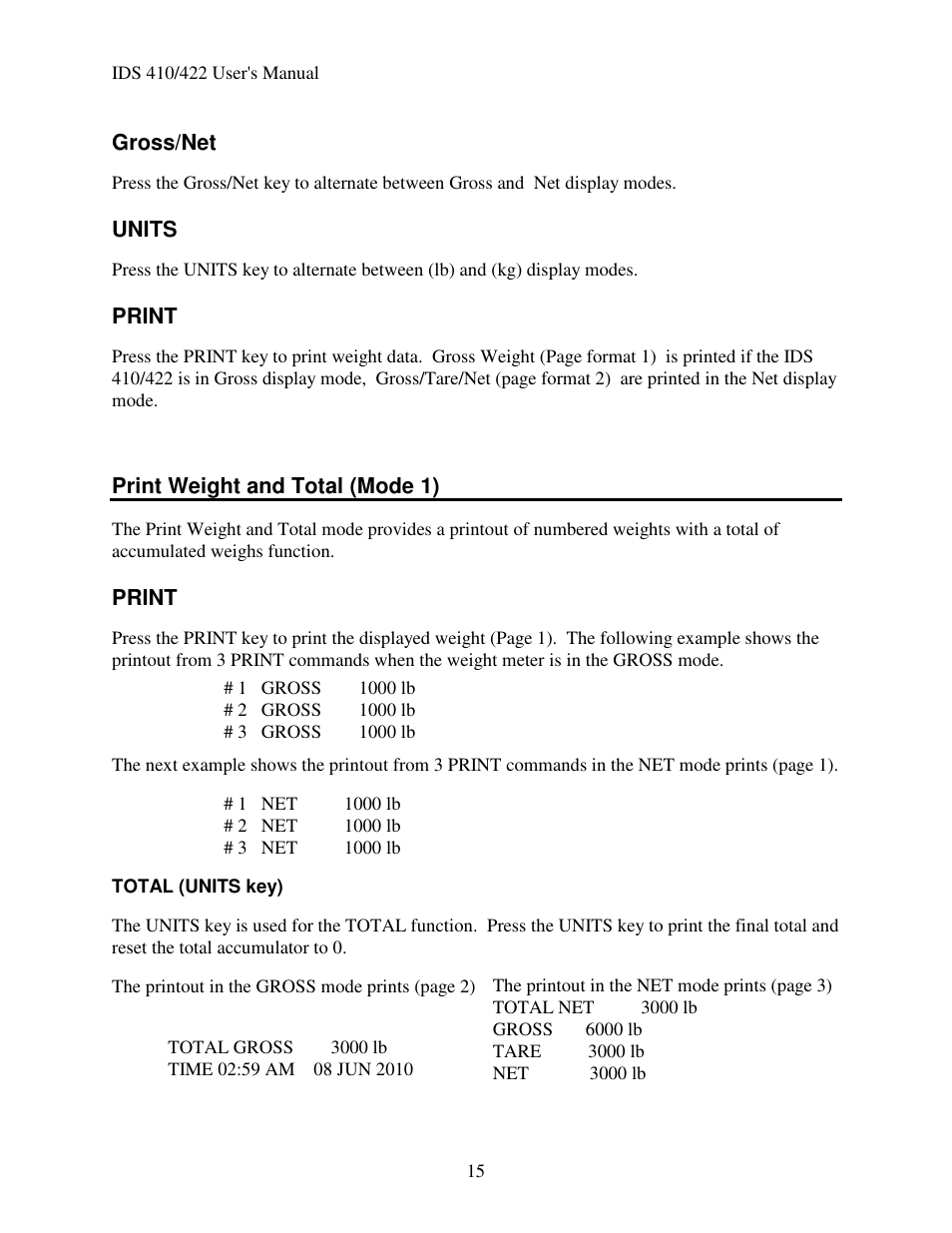 Industrial Data Systems IDS 410 User Manual | Page 16 / 63