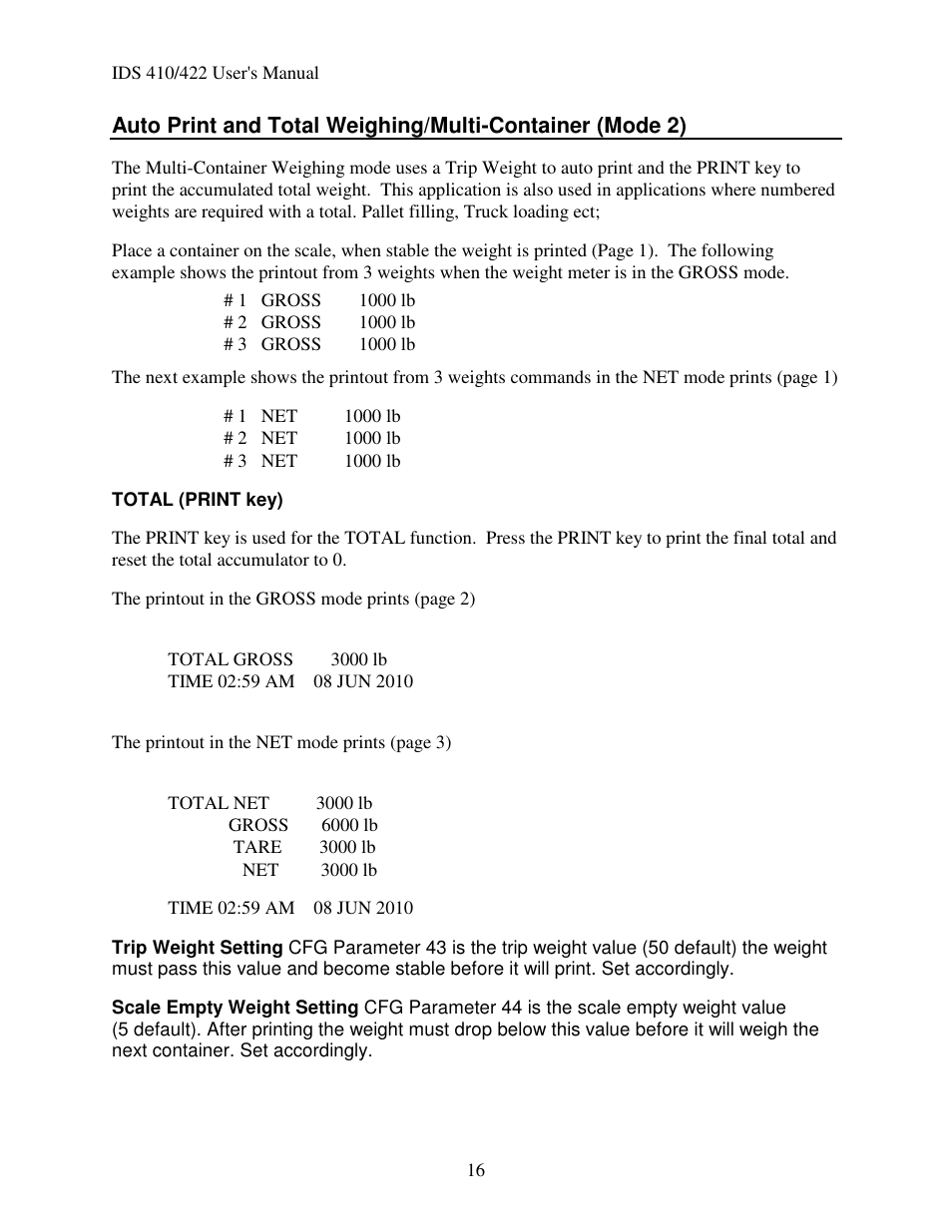 Industrial Data Systems IDS 410 User Manual | Page 17 / 63