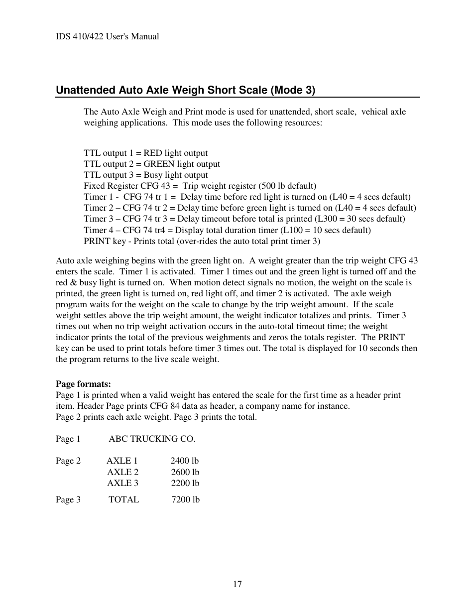 Industrial Data Systems IDS 410 User Manual | Page 18 / 63