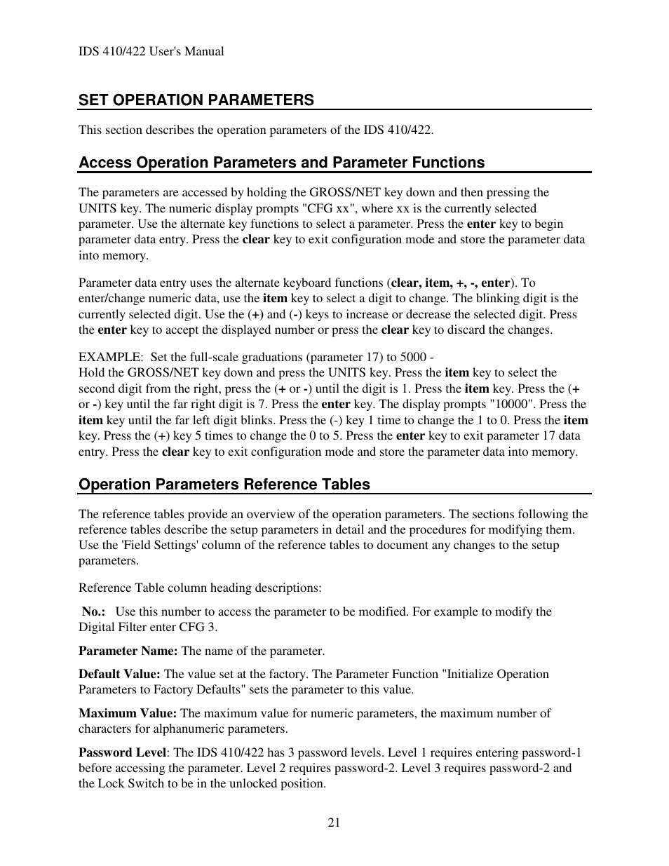Industrial Data Systems IDS 410 User Manual | Page 22 / 63