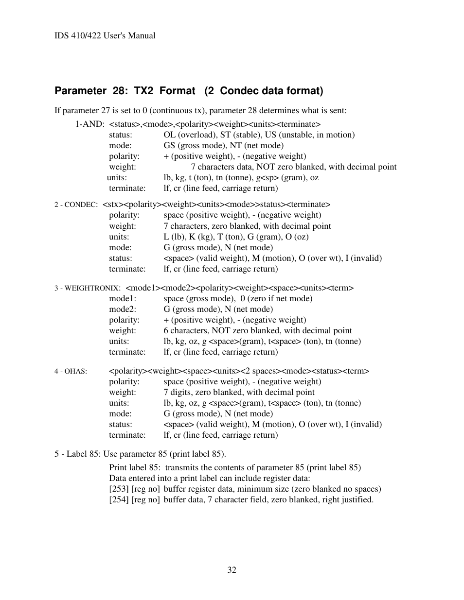 Industrial Data Systems IDS 410 User Manual | Page 33 / 63