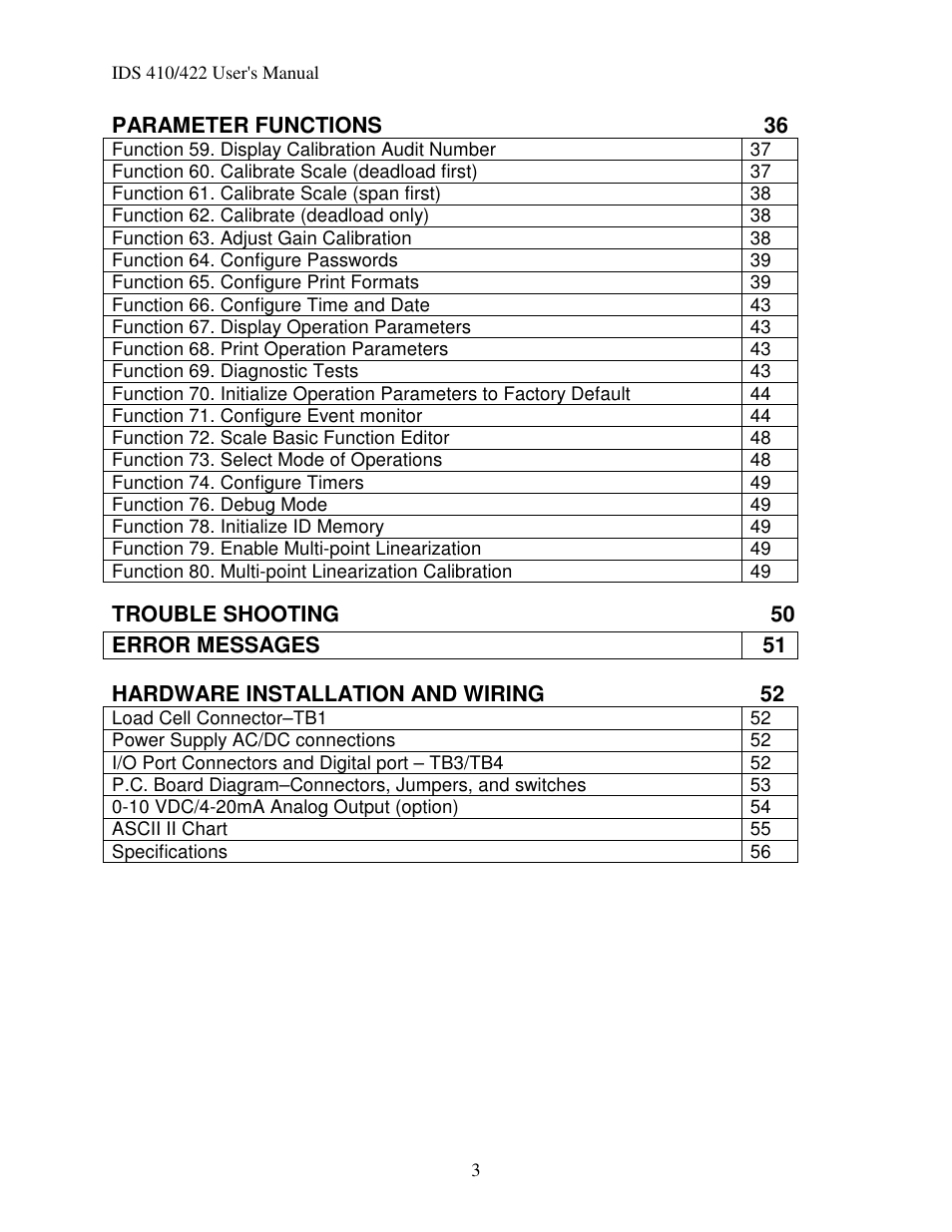 Industrial Data Systems IDS 410 User Manual | Page 4 / 63