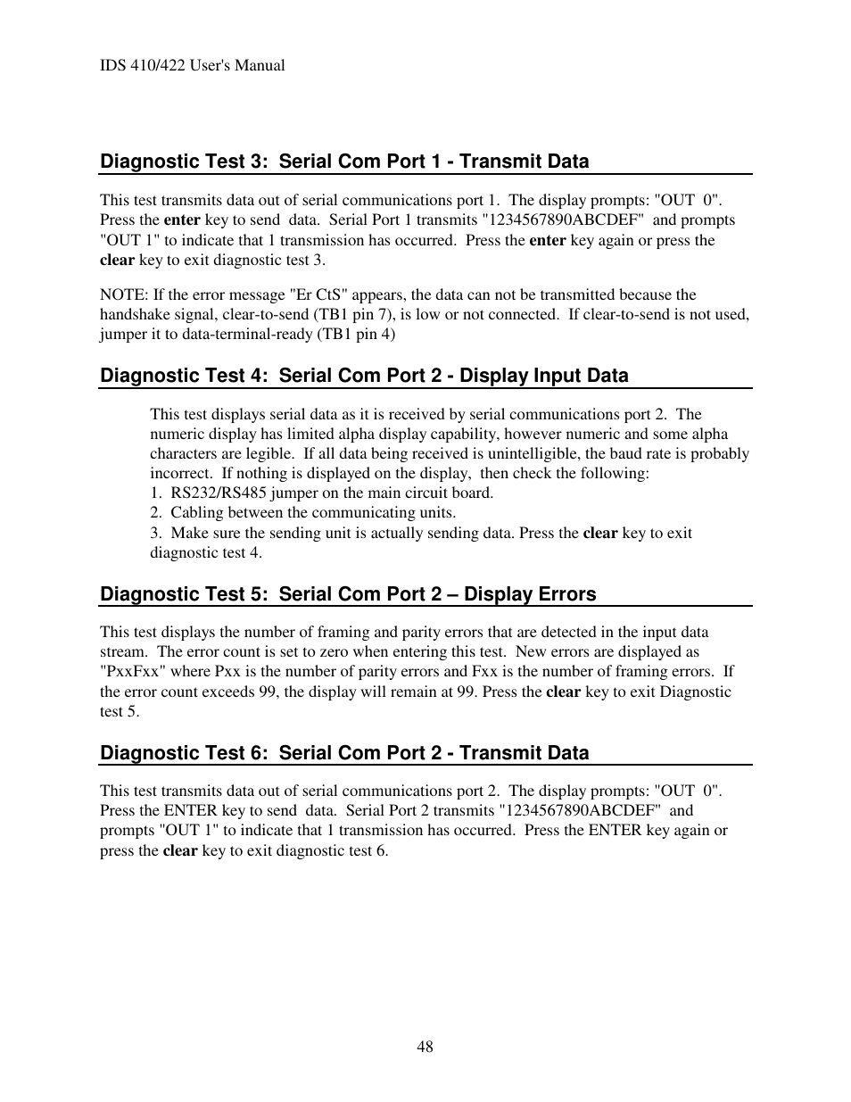 Industrial Data Systems IDS 410 User Manual | Page 49 / 63