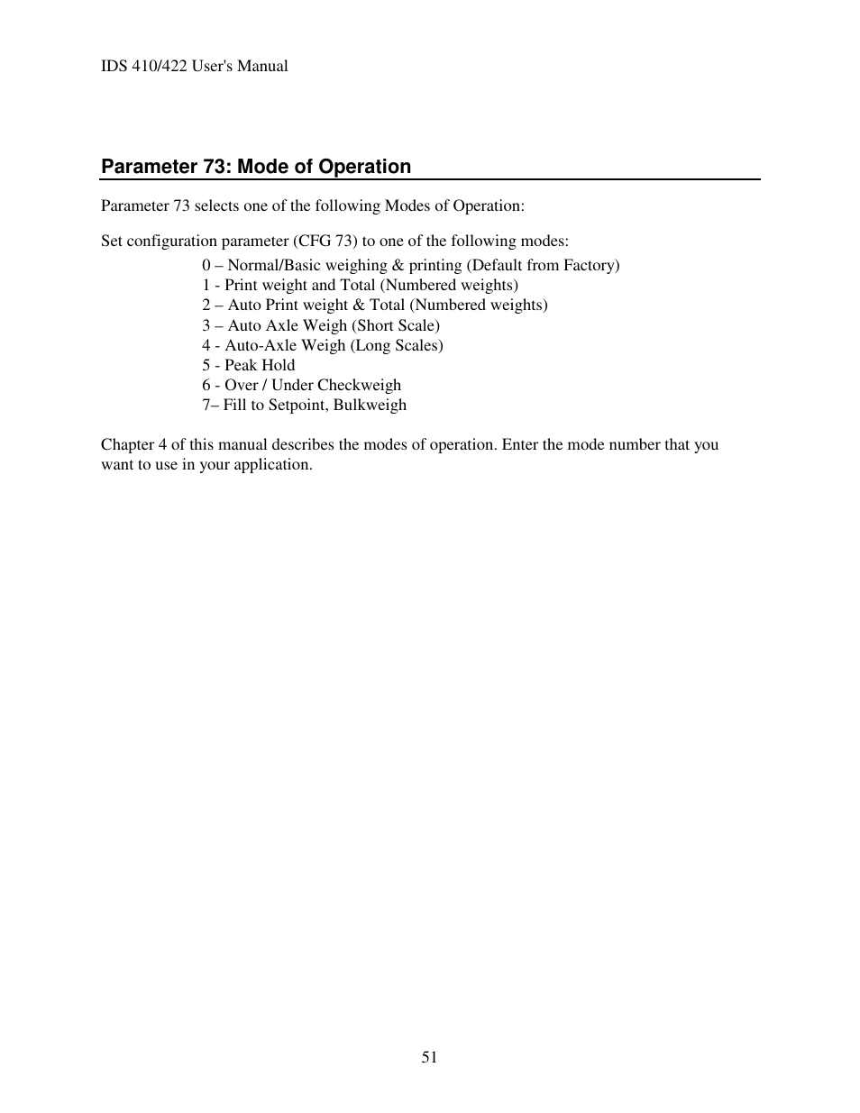 Industrial Data Systems IDS 410 User Manual | Page 52 / 63