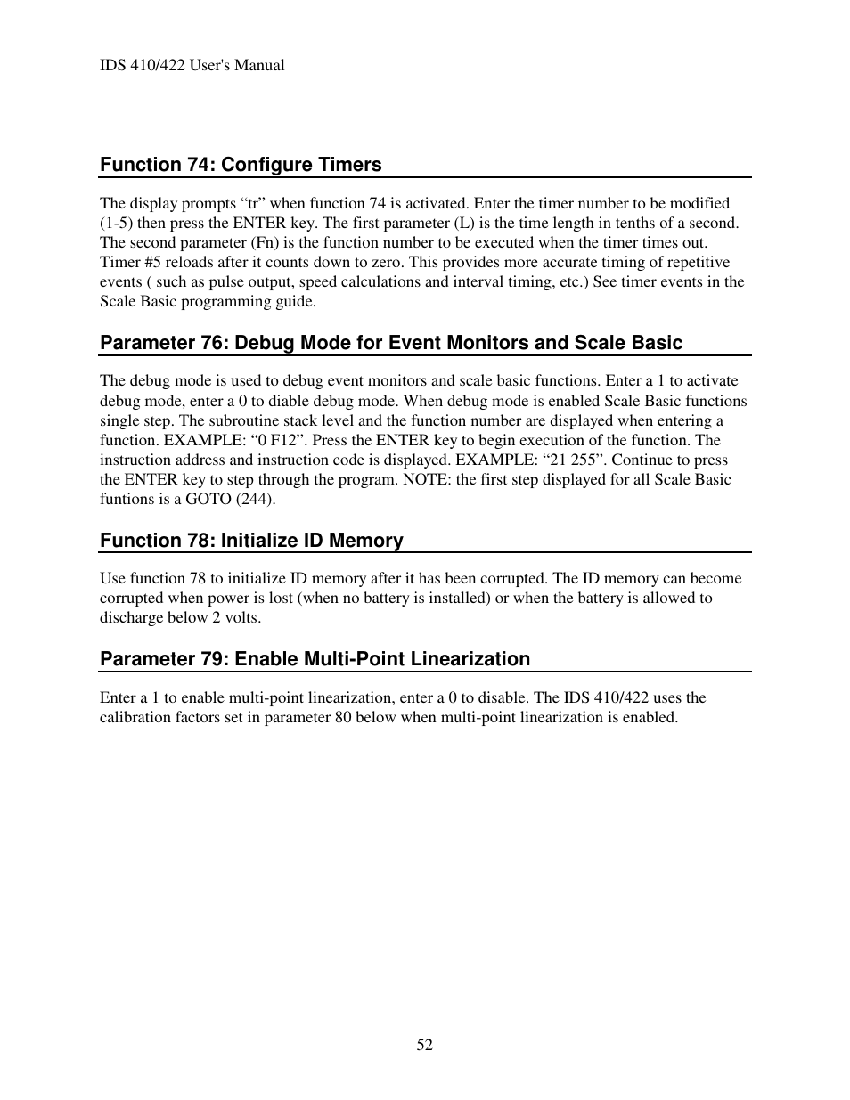 Industrial Data Systems IDS 410 User Manual | Page 53 / 63