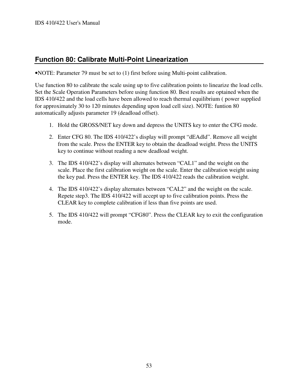 Industrial Data Systems IDS 410 User Manual | Page 54 / 63