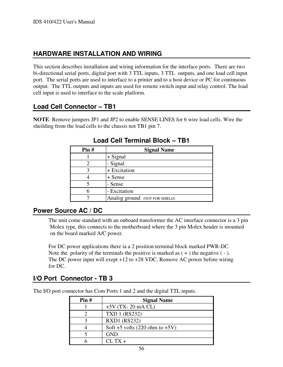 Industrial Data Systems IDS 410 User Manual | Page 57 / 63