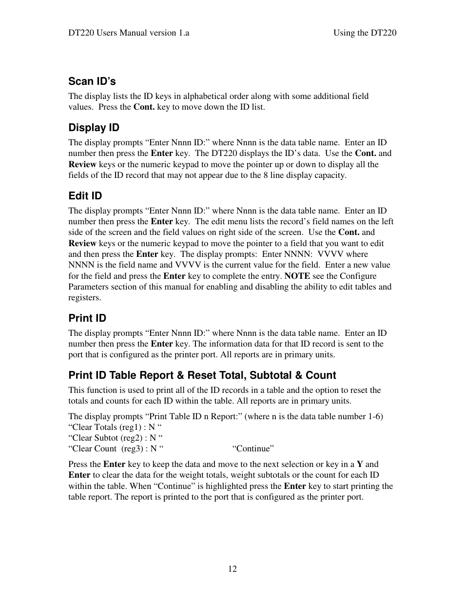 Industrial Data Systems IDS DT220 User Manual | Page 16 / 49