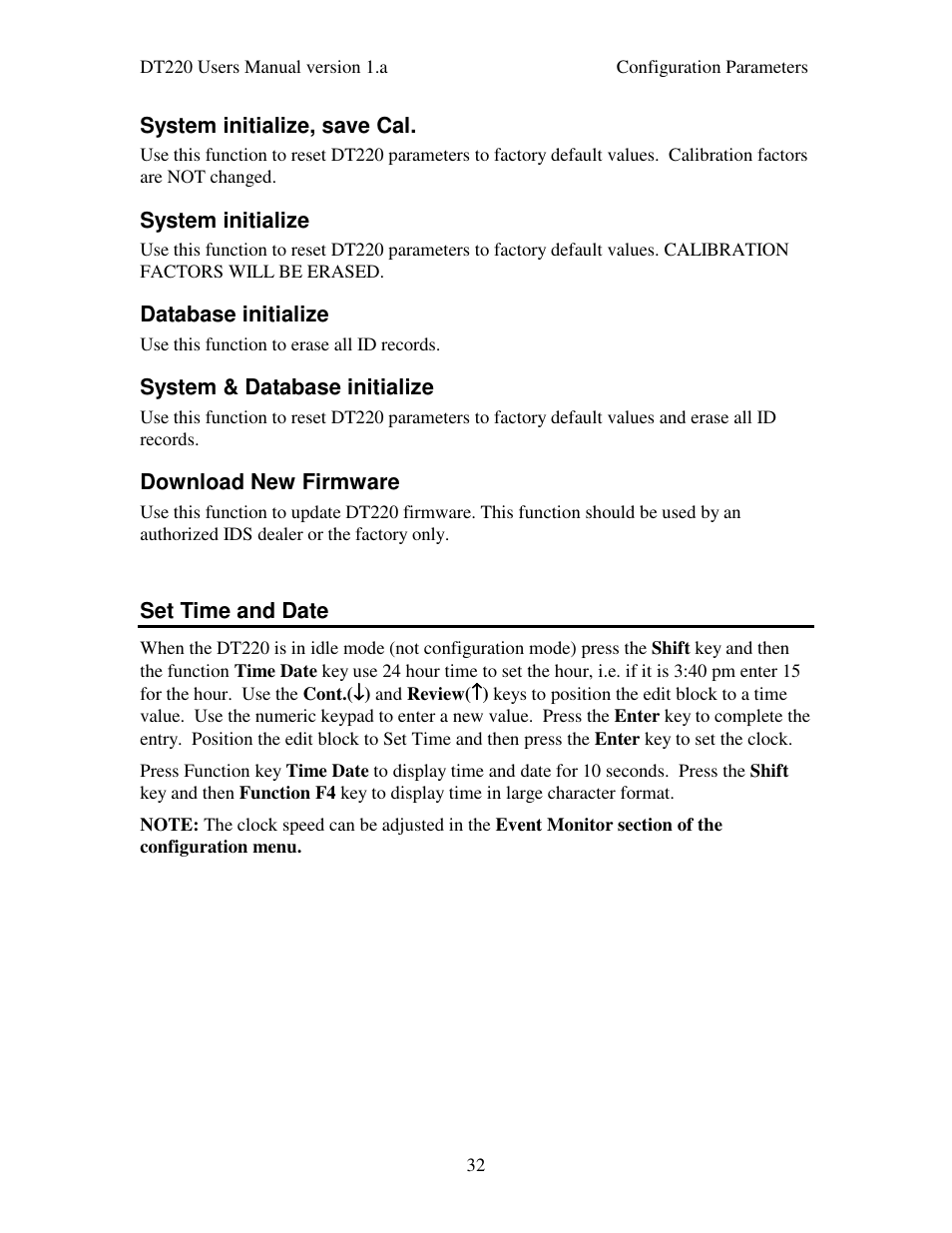 Industrial Data Systems IDS DT220 User Manual | Page 36 / 49