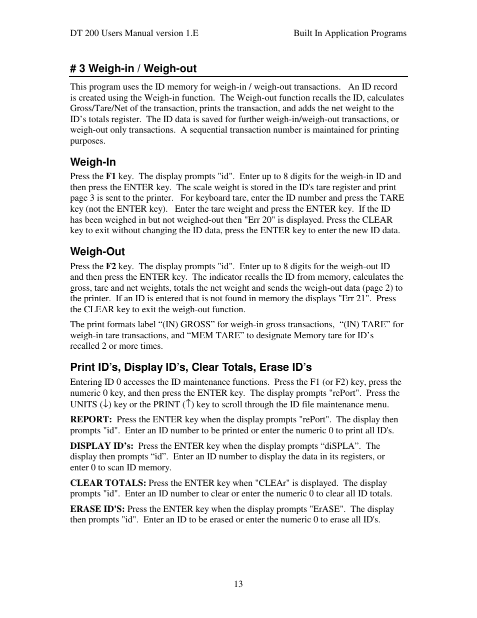 Industrial Data Systems IDS DT200 User Manual | Page 17 / 58