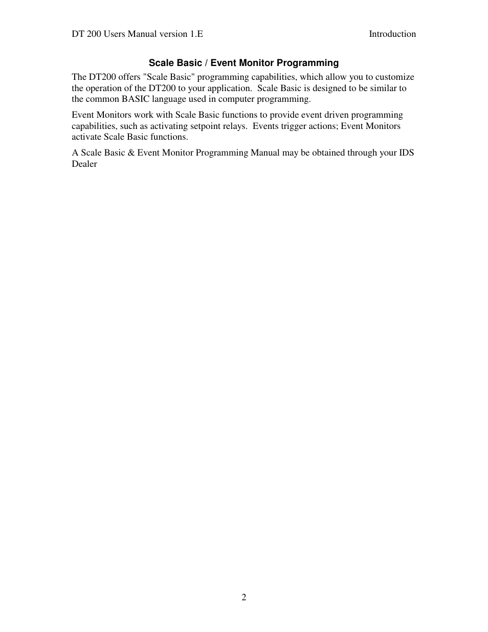 Industrial Data Systems IDS DT200 User Manual | Page 6 / 58