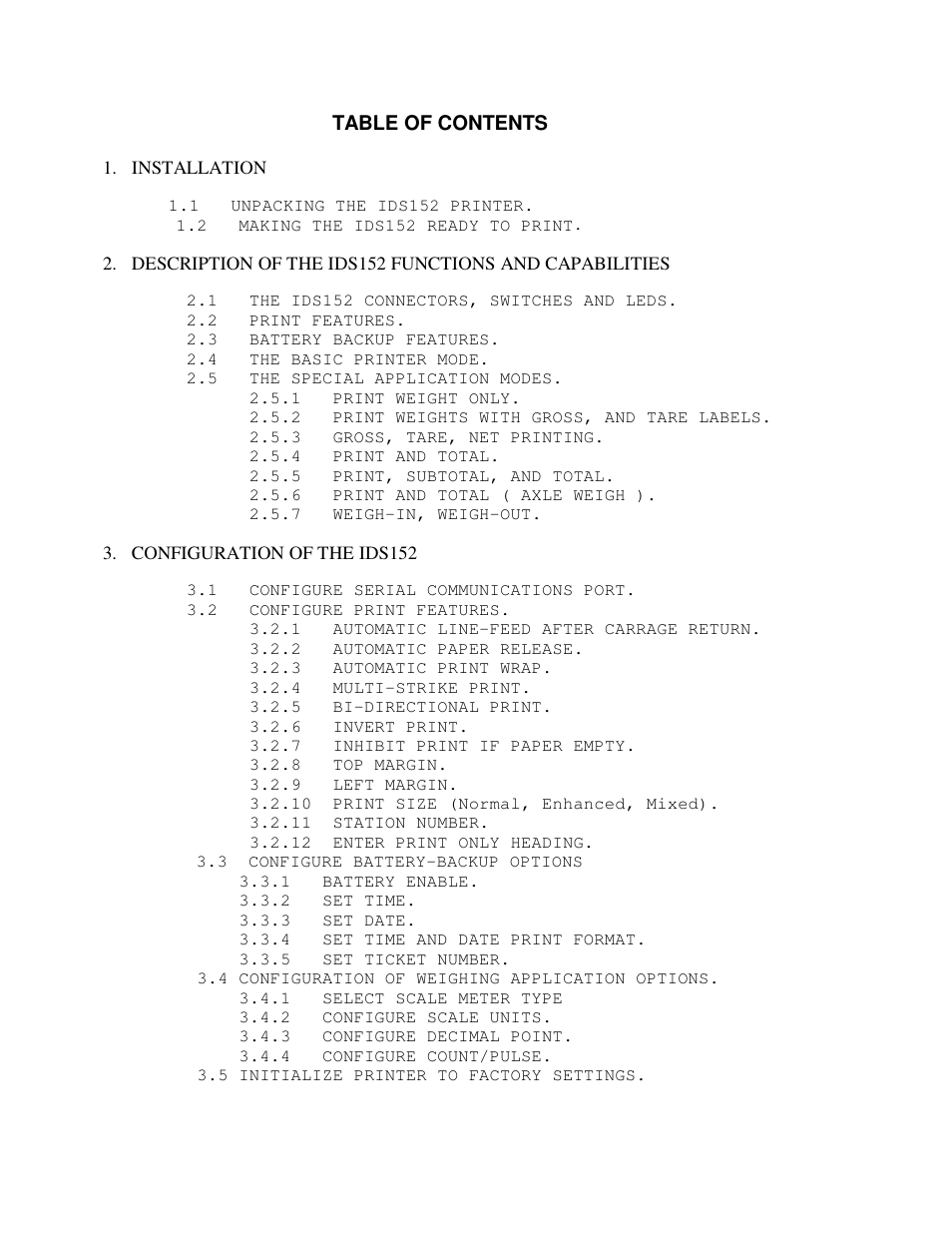 Industrial Data Systems IDS 152 User Manual | Page 3 / 39
