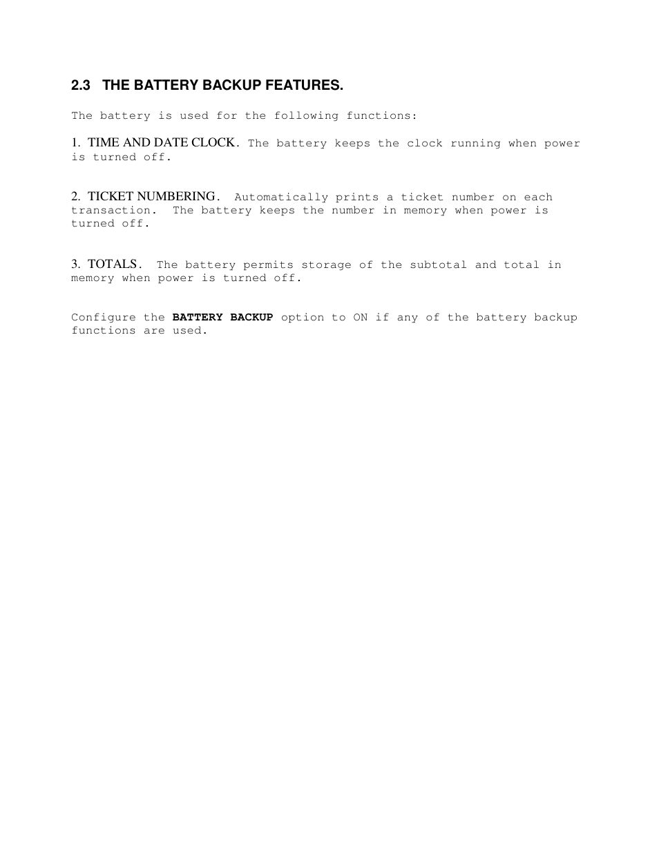 3 the battery backup features | Industrial Data Systems IDS 160 User Manual | Page 9 / 42