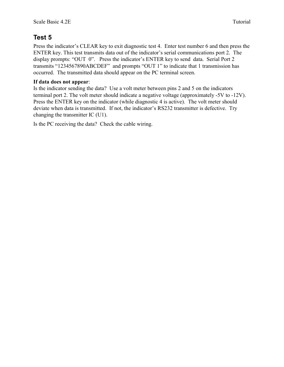 Test 5 | Industrial Data Systems IDS Scale Basic User Manual | Page 7 / 53