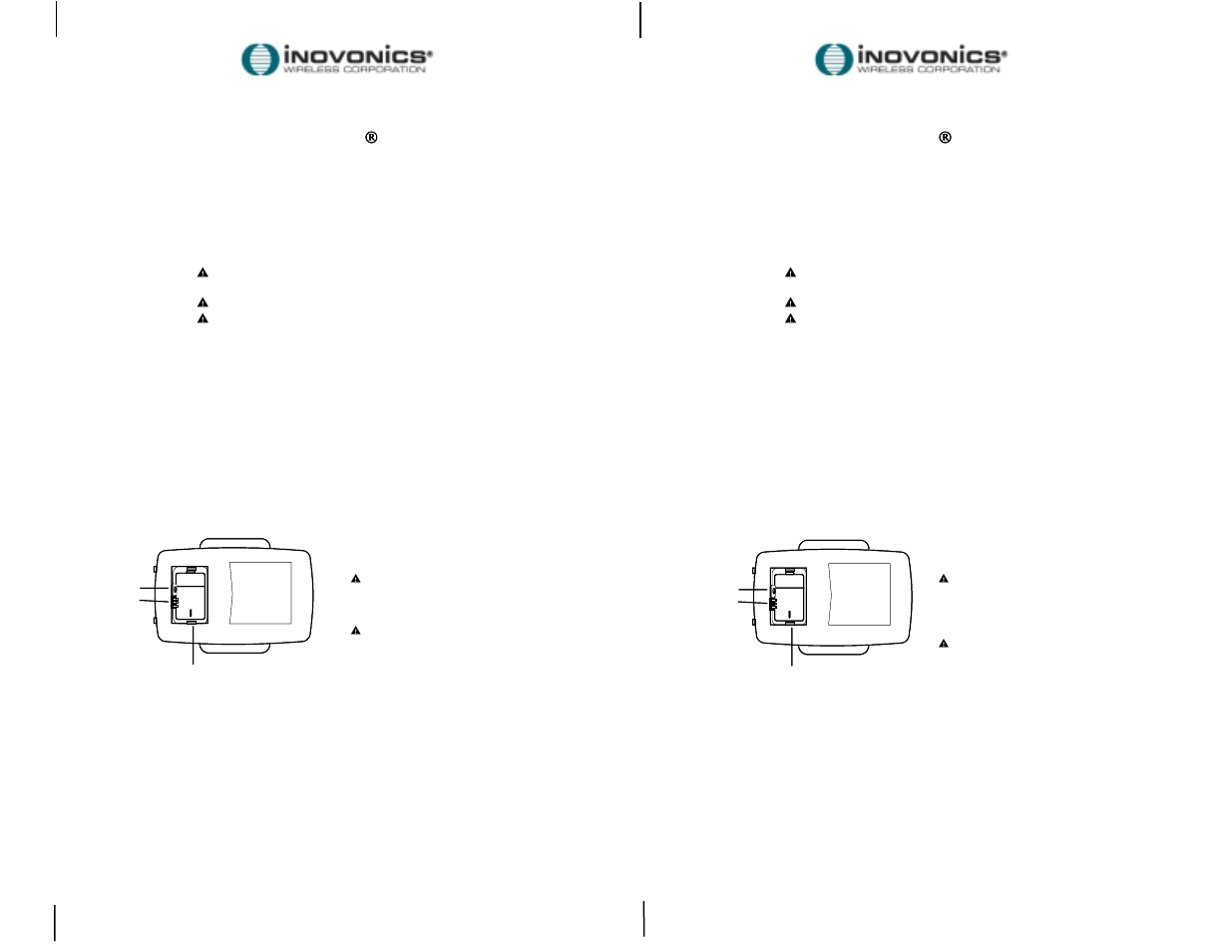 Inovonics FA204 User Manual | 3 pages