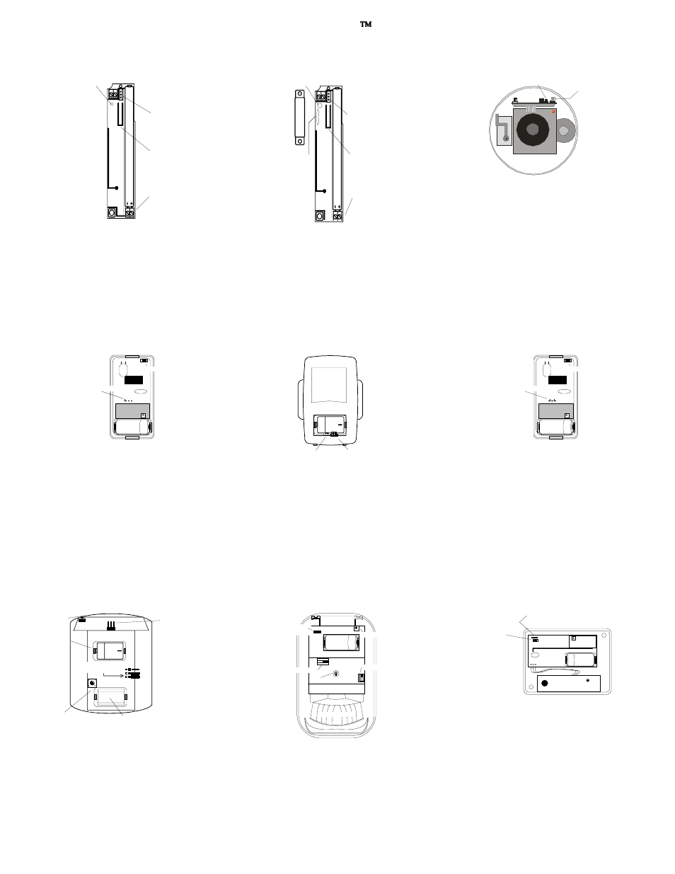 Fa200 universal transmitter, Fa200w universal widegap transmitter, Fa202 smoke detector | Fa203 pendant transmitter, Fa204 pendant transmitter, Fa205 beltclip transmitter, Fa206 pir motion detector, Fa206ds pir motion detector, Fa207 glassbreak detector | Inovonics FA116 User Manual | Page 18 / 21