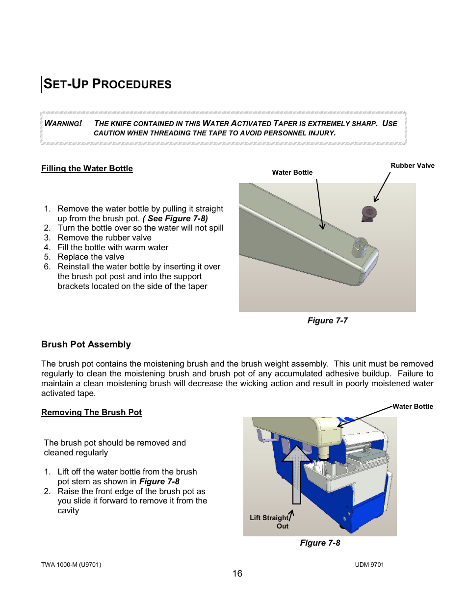 Rocedures | Intertape Polymer Group (IPG) TWA 1000-M User Manual | Page 16 / 60