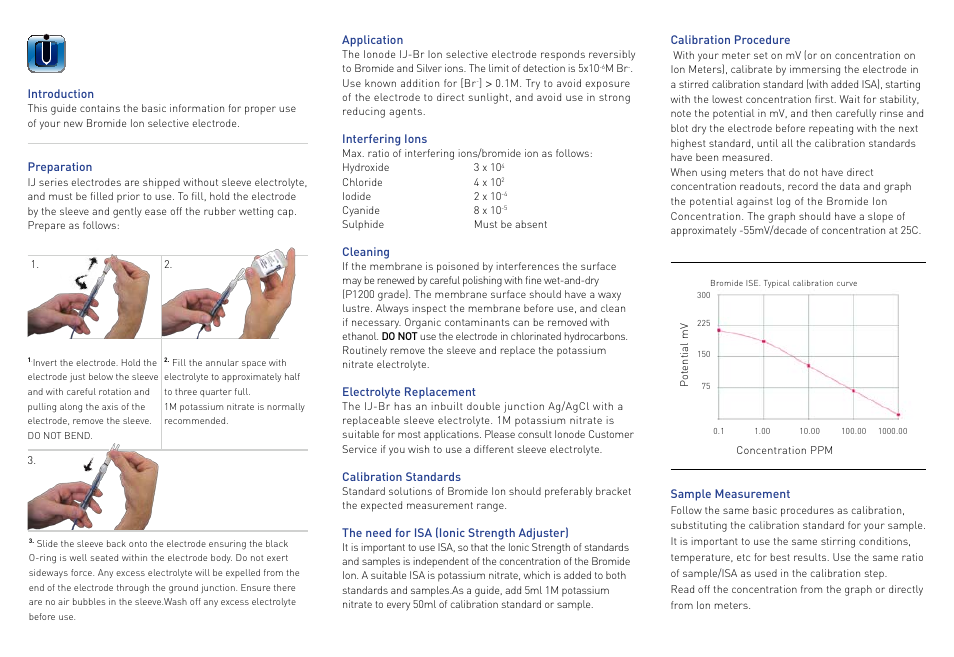 Ionode IJ-Br Bromide User Manual | Page 2 / 2