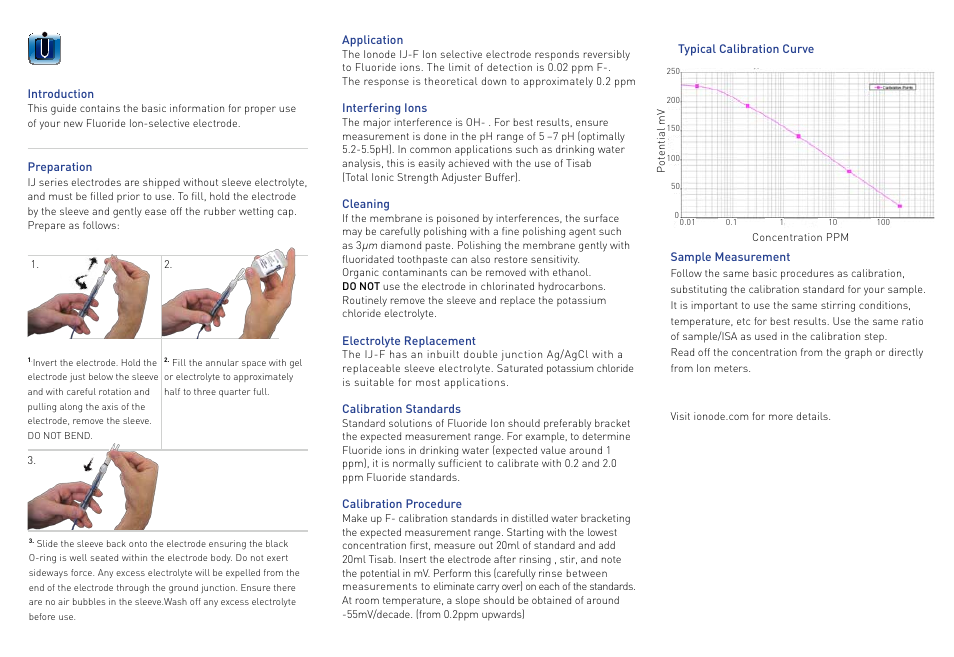 Ionode IJ-F Fluoride User Manual | Page 2 / 2