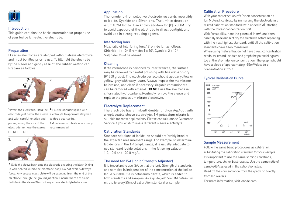 Ionode IJ-I Iodide User Manual | Page 2 / 2