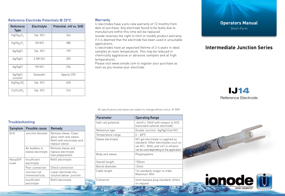 Ionode IJ-14 User Manual | 2 pages