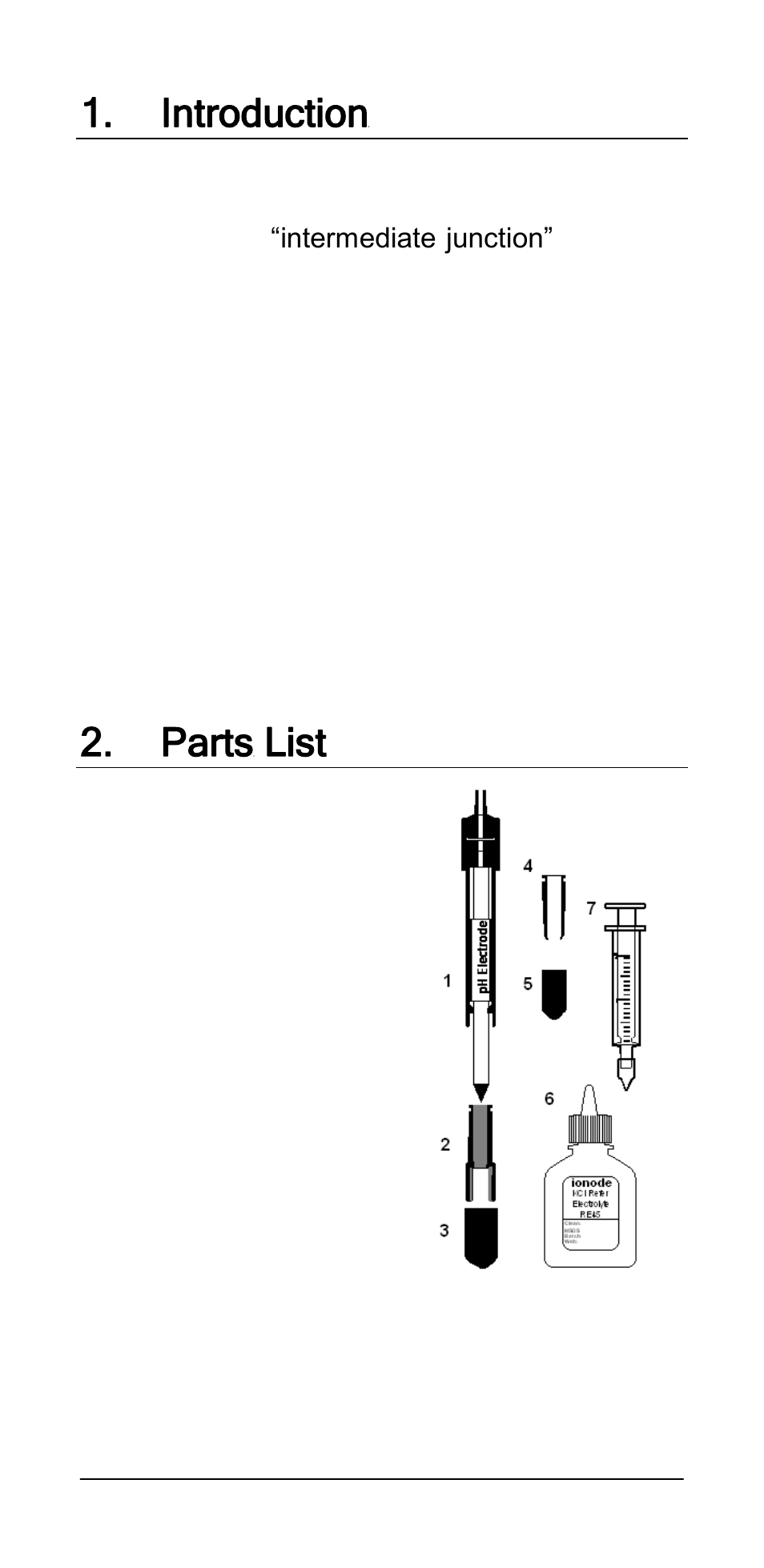 Introduction, Parts list | Ionode IJ pH V5.1 User Manual | Page 3 / 44