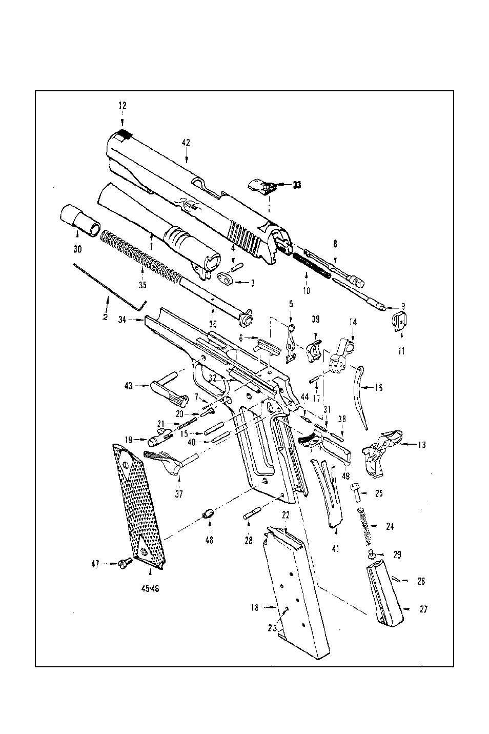 Parts illustration kimber pro carry | Kimber Ultra Carry User Manual | Page 44 / 48