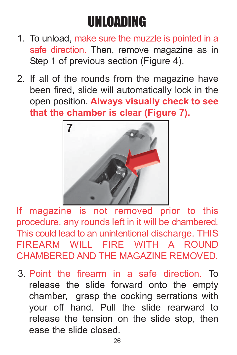 Unloading | Kimber Solo User Manual | Page 26 / 48