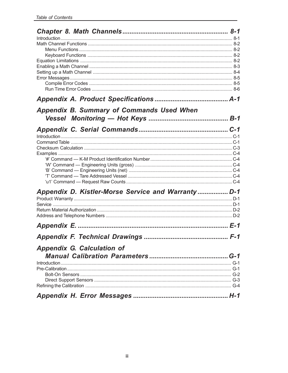 Kistler-Morse KM Weigh II User Manual | Page 6 / 120