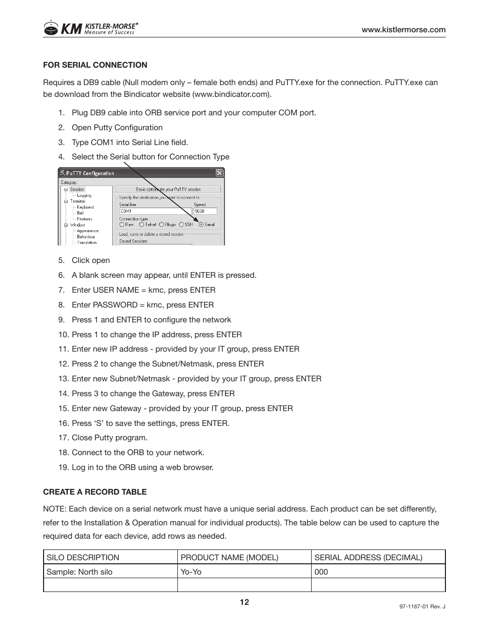 Kistler-Morse KM ORB User Manual | Page 16 / 24