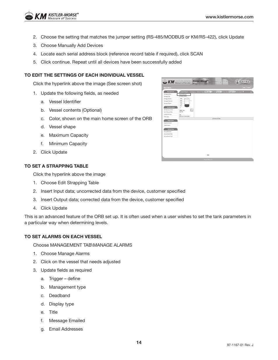 Kistler-Morse KM ORB User Manual | Page 18 / 24