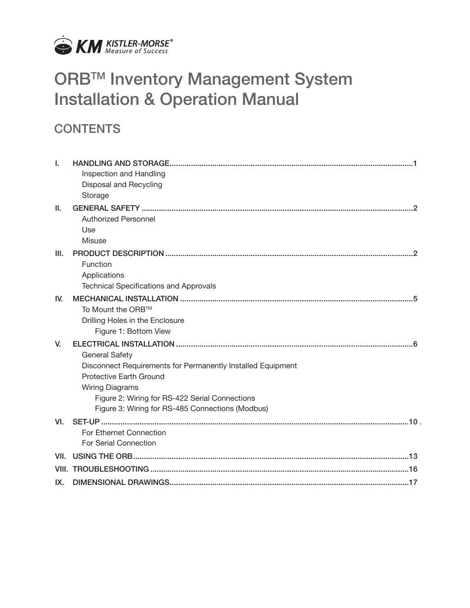 Kistler-Morse KM ORB User Manual | Page 3 / 24