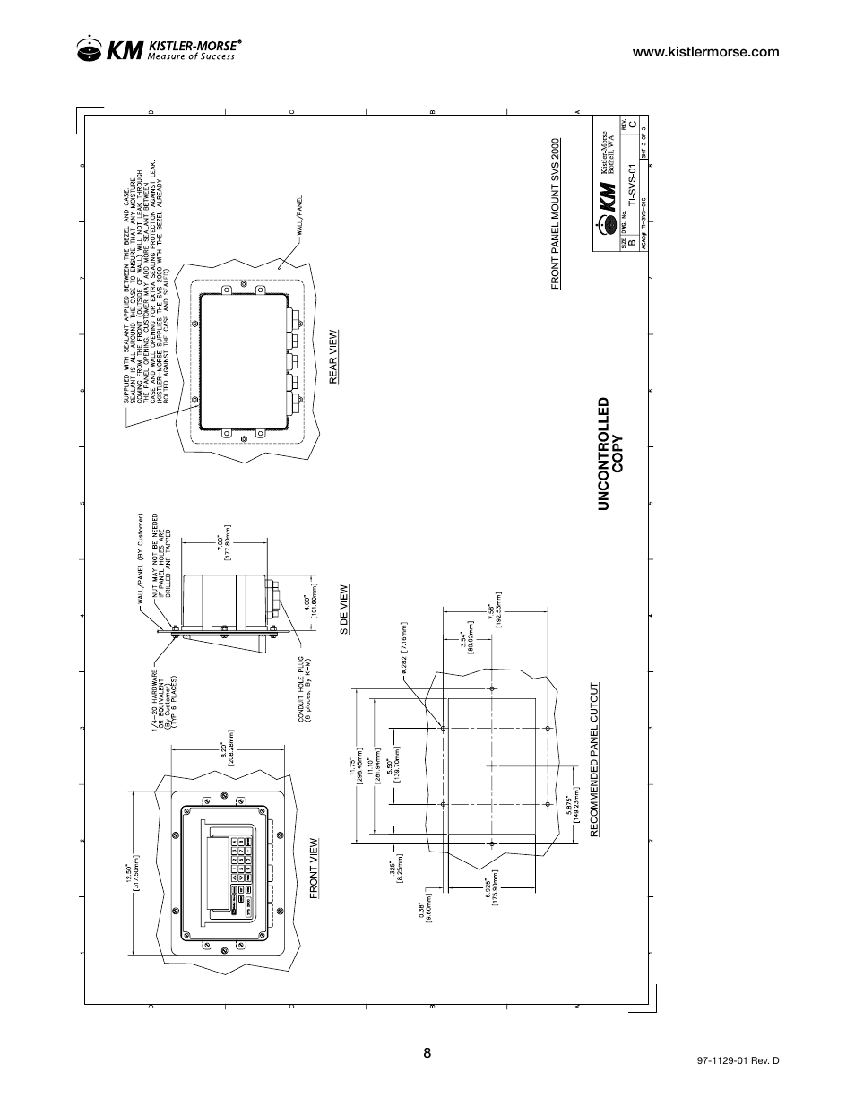 Kistler-Morse KM SVS2000 User Manual | Page 12 / 89