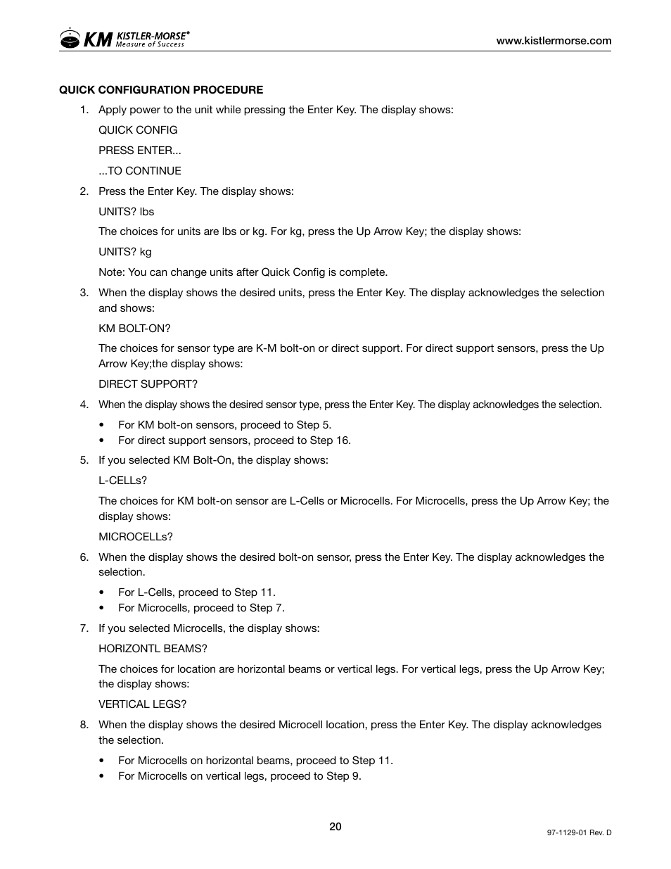 Kistler-Morse KM SVS2000 User Manual | Page 24 / 89