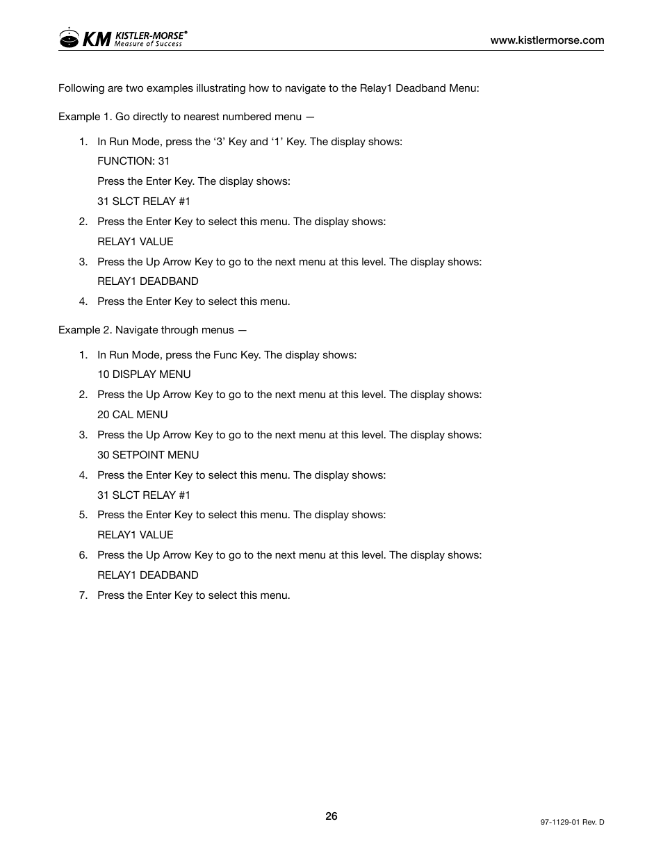 Kistler-Morse KM SVS2000 User Manual | Page 30 / 89