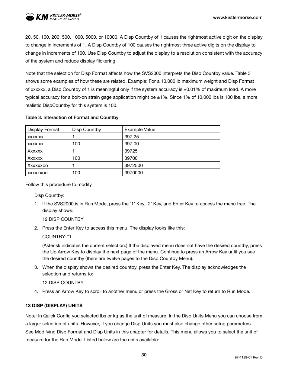 Kistler-Morse KM SVS2000 User Manual | Page 34 / 89