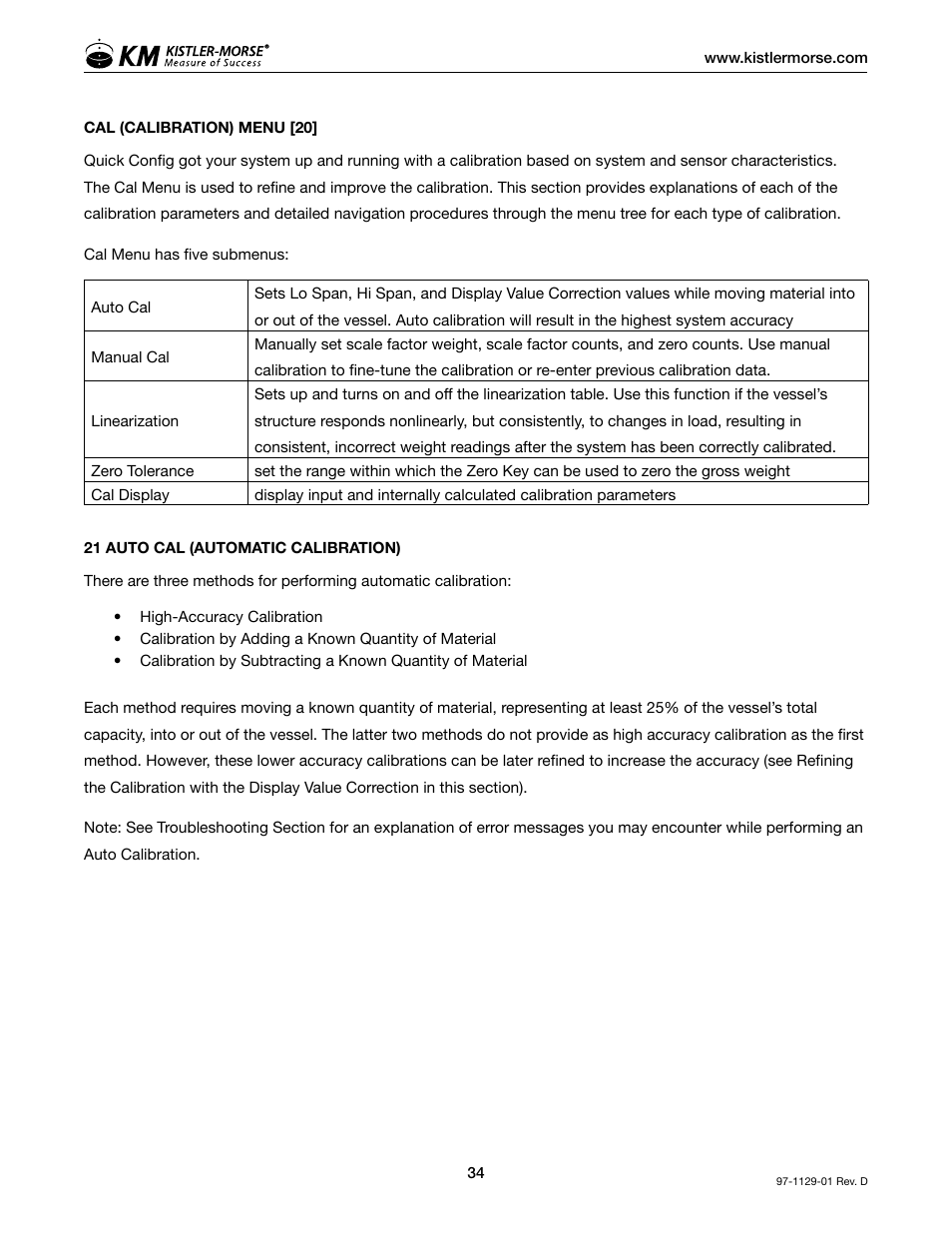 Kistler-Morse KM SVS2000 User Manual | Page 38 / 89