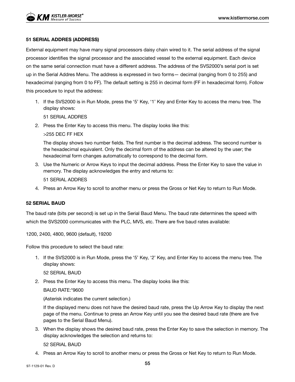 Kistler-Morse KM SVS2000 User Manual | Page 59 / 89