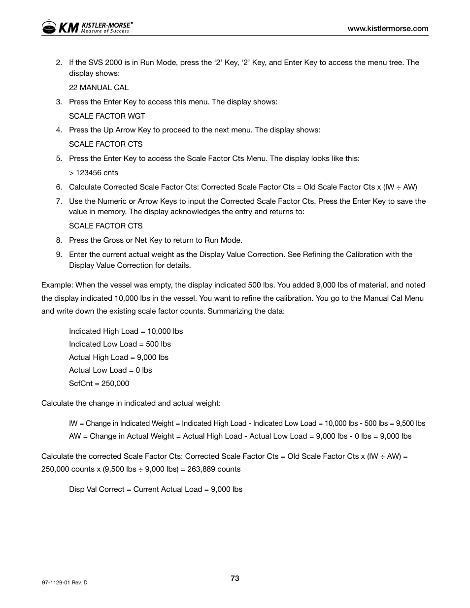Kistler-Morse KM SVS2000 User Manual | Page 77 / 89