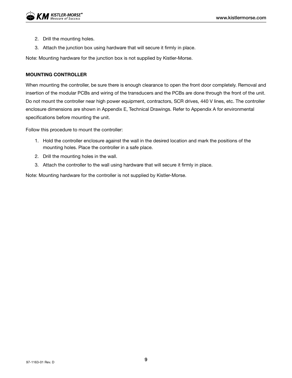 Kistler-Morse KM ultrawave User Manual | Page 13 / 96