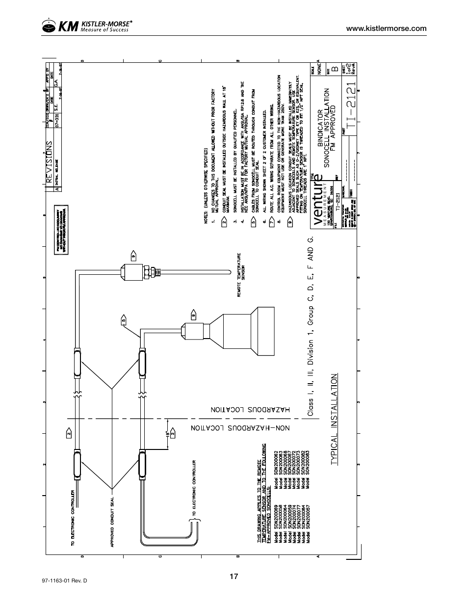 Ve nt ur e | Kistler-Morse KM ultrawave User Manual | Page 21 / 96