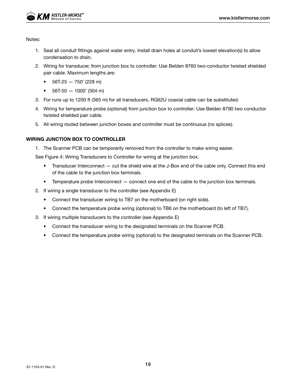 Kistler-Morse KM ultrawave User Manual | Page 23 / 96