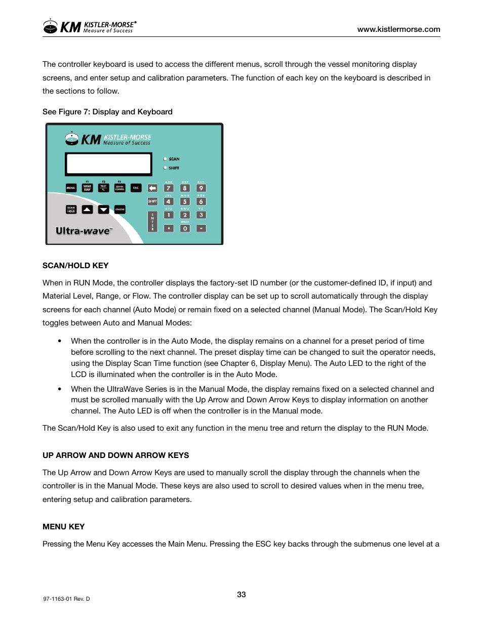 Kistler-Morse KM ultrawave User Manual | Page 37 / 96